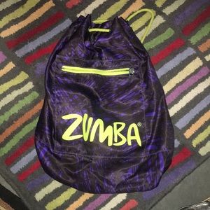 Purple and Neon green Zumba string backpack!
